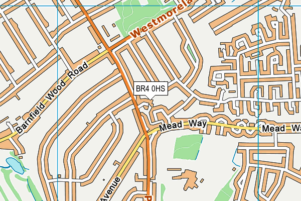 BR4 0HS map - OS VectorMap District (Ordnance Survey)