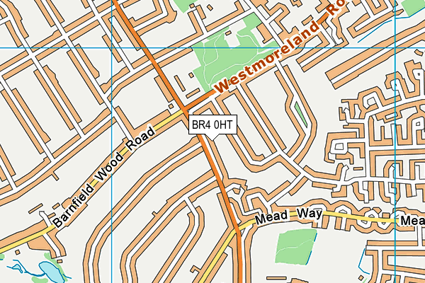 BR4 0HT map - OS VectorMap District (Ordnance Survey)