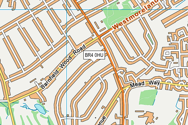 BR4 0HU map - OS VectorMap District (Ordnance Survey)