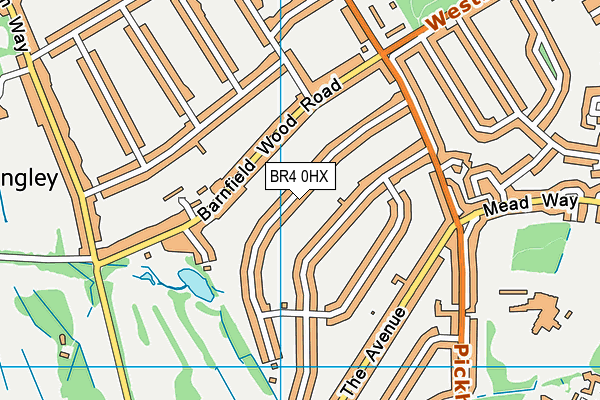 BR4 0HX map - OS VectorMap District (Ordnance Survey)