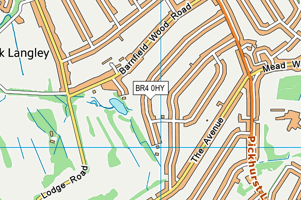 BR4 0HY map - OS VectorMap District (Ordnance Survey)