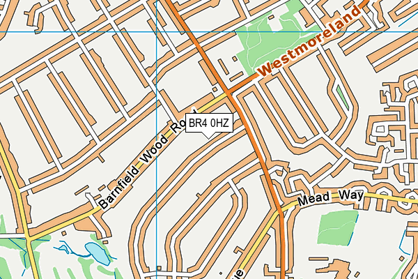 BR4 0HZ map - OS VectorMap District (Ordnance Survey)