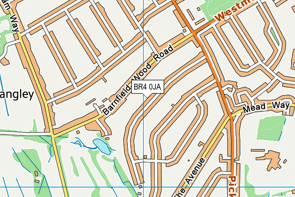 BR4 0JA map - OS VectorMap District (Ordnance Survey)