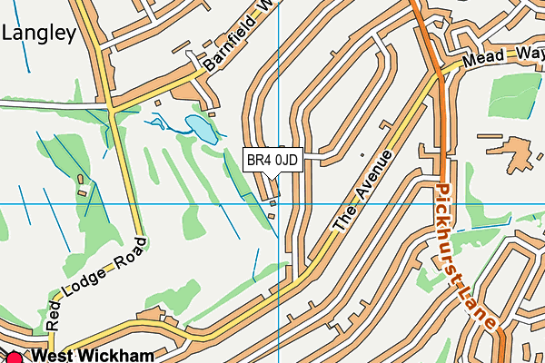 BR4 0JD map - OS VectorMap District (Ordnance Survey)