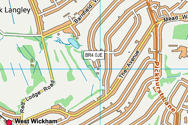 BR4 0JE map - OS VectorMap District (Ordnance Survey)