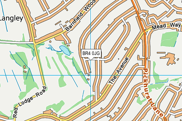 BR4 0JG map - OS VectorMap District (Ordnance Survey)