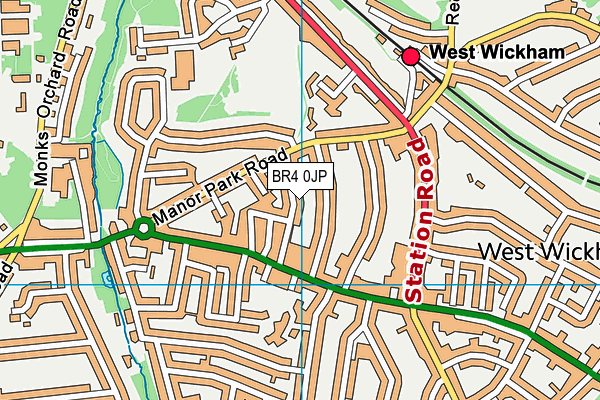 BR4 0JP map - OS VectorMap District (Ordnance Survey)