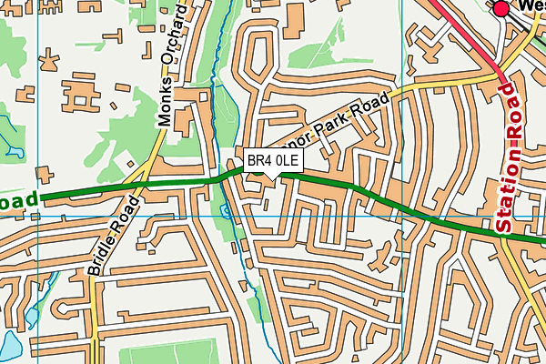BR4 0LE map - OS VectorMap District (Ordnance Survey)