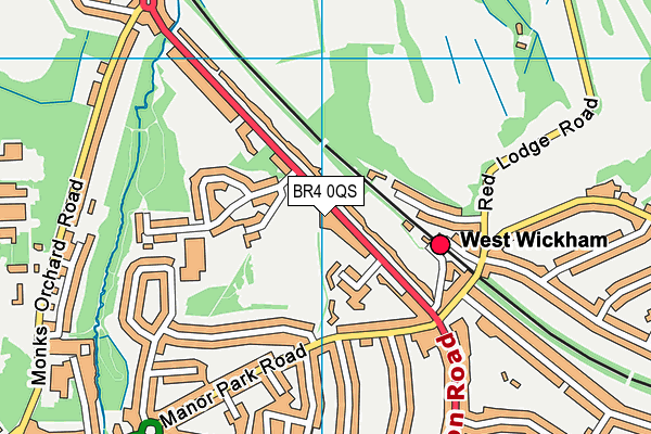 BR4 0QS map - OS VectorMap District (Ordnance Survey)