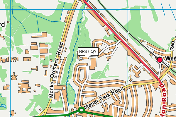 BR4 0QY map - OS VectorMap District (Ordnance Survey)