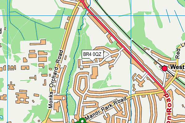 BR4 0QZ map - OS VectorMap District (Ordnance Survey)
