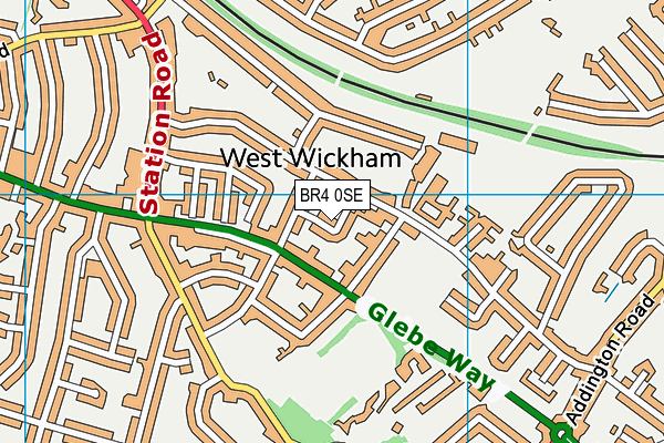 BR4 0SE map - OS VectorMap District (Ordnance Survey)