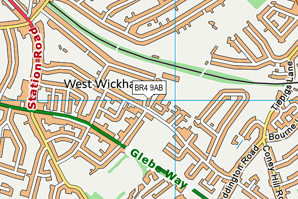 BR4 9AB map - OS VectorMap District (Ordnance Survey)
