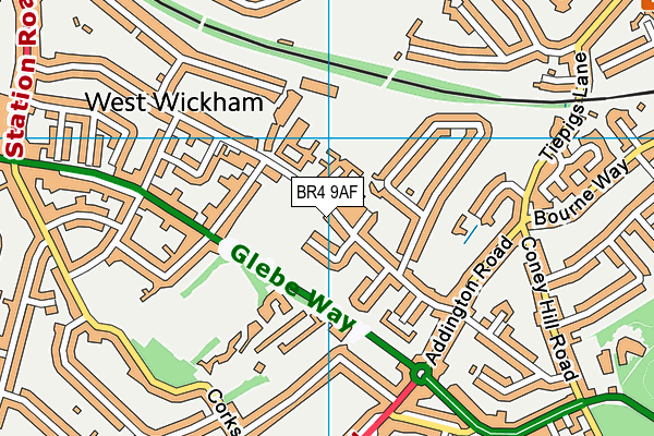 BR4 9AF map - OS VectorMap District (Ordnance Survey)
