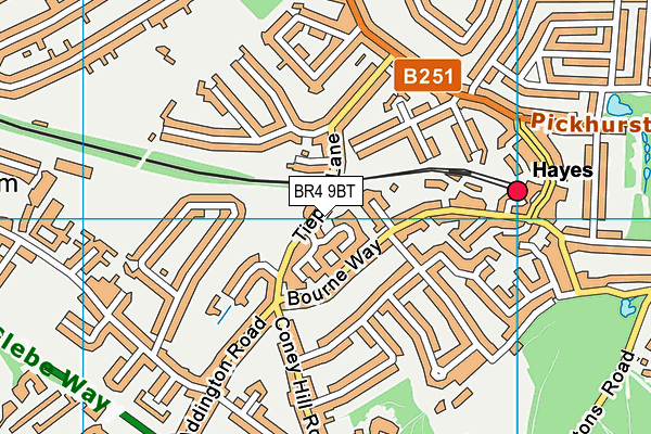 BR4 9BT map - OS VectorMap District (Ordnance Survey)