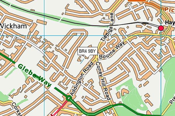 BR4 9BY map - OS VectorMap District (Ordnance Survey)