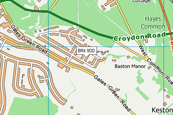 BR4 9DD map - OS VectorMap District (Ordnance Survey)