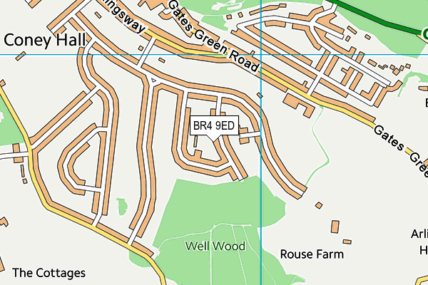 BR4 9ED map - OS VectorMap District (Ordnance Survey)