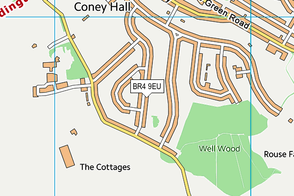 BR4 9EU map - OS VectorMap District (Ordnance Survey)