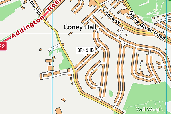 BR4 9HB map - OS VectorMap District (Ordnance Survey)