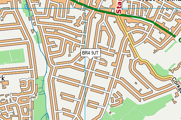 BR4 9JT map - OS VectorMap District (Ordnance Survey)