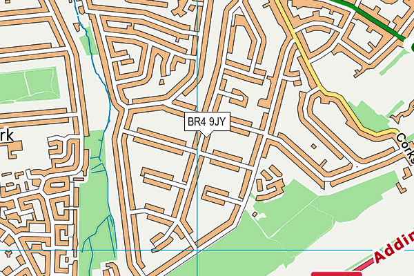 BR4 9JY map - OS VectorMap District (Ordnance Survey)