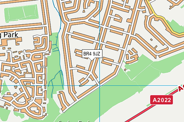 BR4 9JZ map - OS VectorMap District (Ordnance Survey)