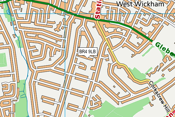 BR4 9LB map - OS VectorMap District (Ordnance Survey)