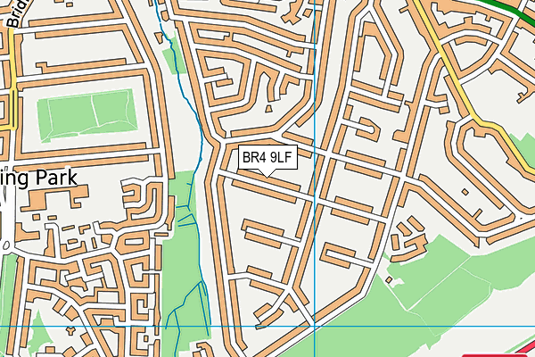 BR4 9LF map - OS VectorMap District (Ordnance Survey)