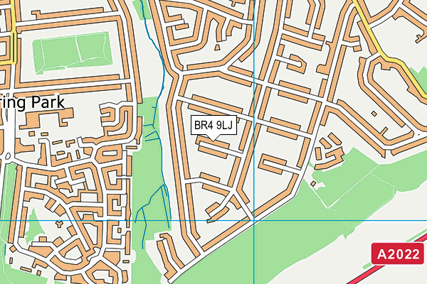 BR4 9LJ map - OS VectorMap District (Ordnance Survey)