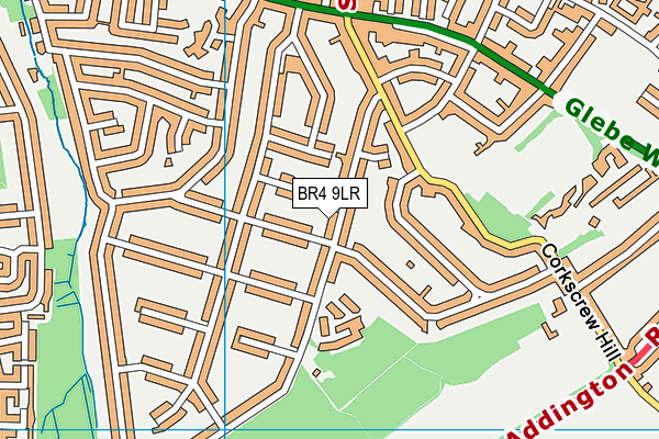 BR4 9LR map - OS VectorMap District (Ordnance Survey)