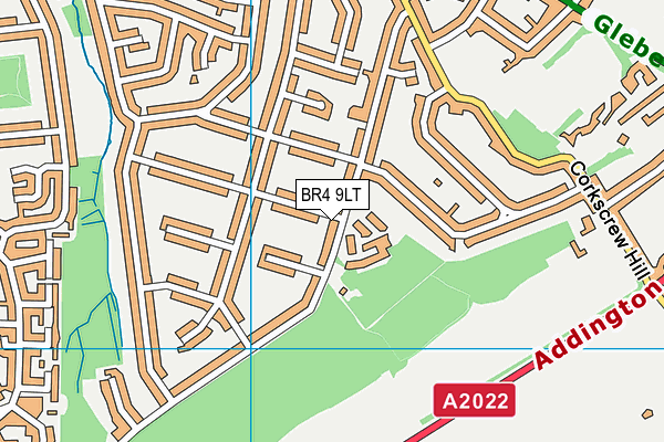 BR4 9LT map - OS VectorMap District (Ordnance Survey)