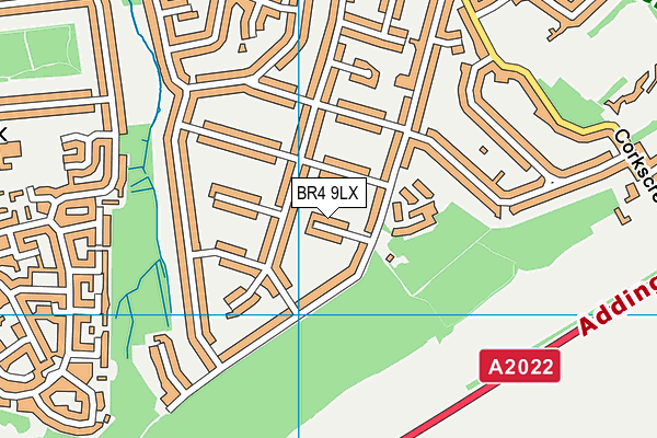 BR4 9LX map - OS VectorMap District (Ordnance Survey)