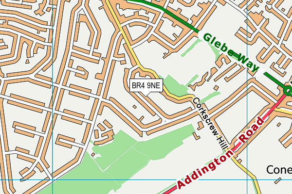 BR4 9NE map - OS VectorMap District (Ordnance Survey)