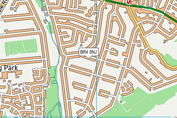 BR4 9NJ map - OS VectorMap District (Ordnance Survey)
