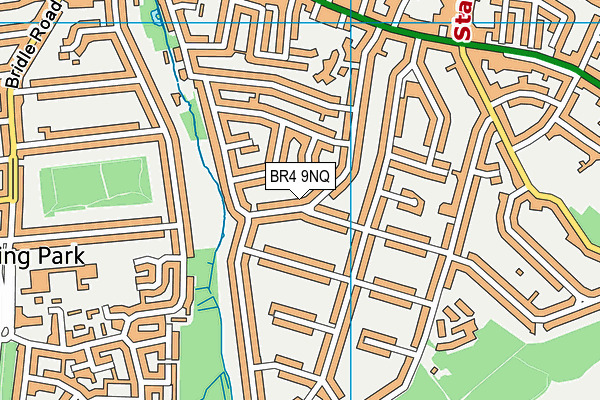 BR4 9NQ map - OS VectorMap District (Ordnance Survey)