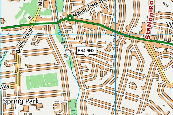 BR4 9NX map - OS VectorMap District (Ordnance Survey)