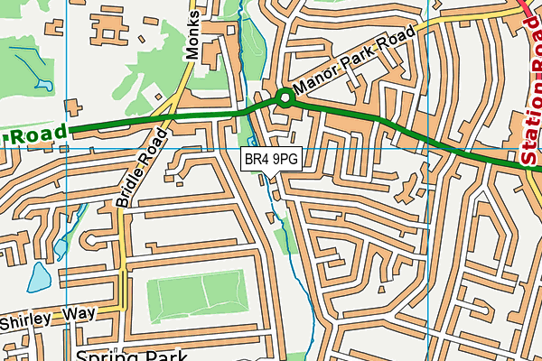 BR4 9PG map - OS VectorMap District (Ordnance Survey)