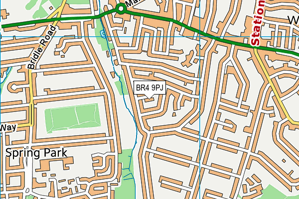 BR4 9PJ map - OS VectorMap District (Ordnance Survey)