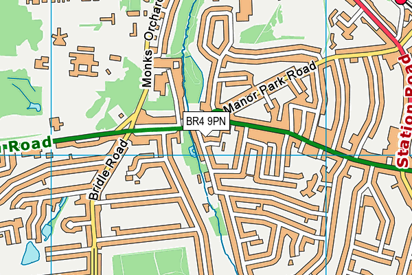 BR4 9PN map - OS VectorMap District (Ordnance Survey)