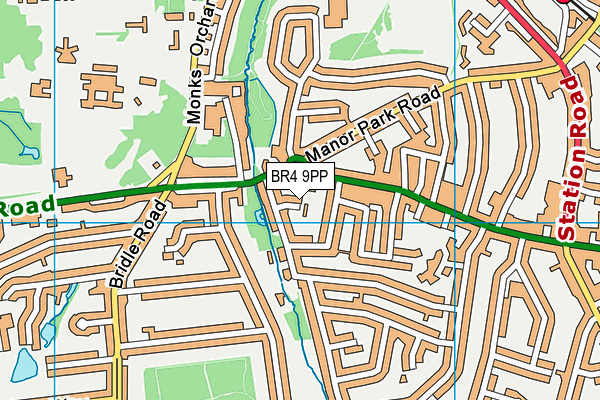 BR4 9PP map - OS VectorMap District (Ordnance Survey)