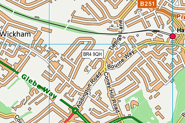 BR4 9QH map - OS VectorMap District (Ordnance Survey)