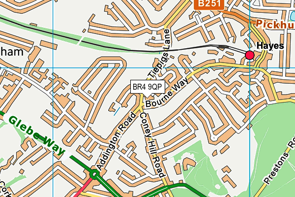BR4 9QP map - OS VectorMap District (Ordnance Survey)