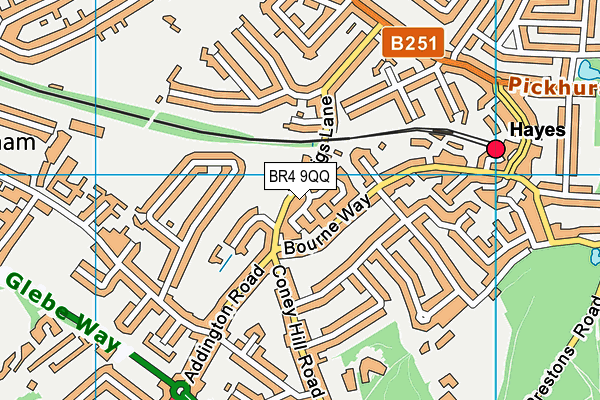 BR4 9QQ map - OS VectorMap District (Ordnance Survey)