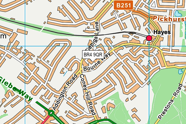 BR4 9QR map - OS VectorMap District (Ordnance Survey)