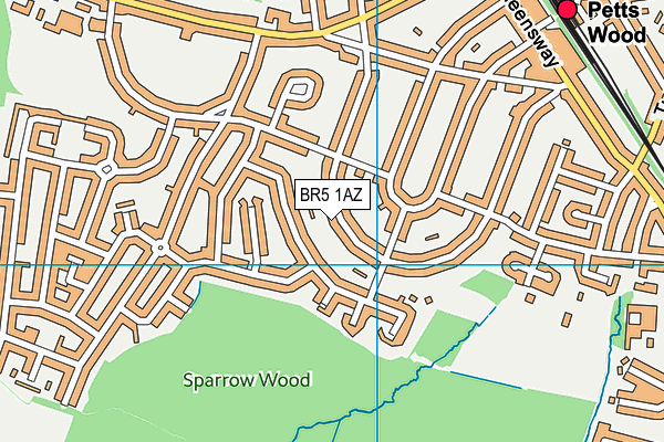 BR5 1AZ map - OS VectorMap District (Ordnance Survey)