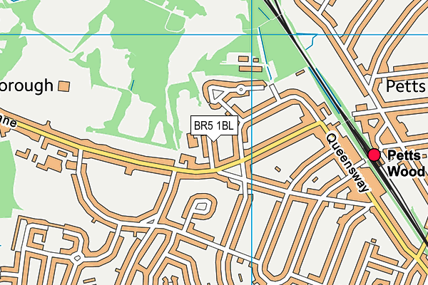 BR5 1BL map - OS VectorMap District (Ordnance Survey)