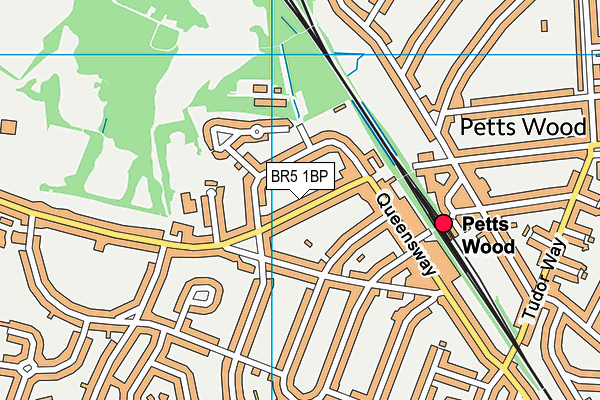 BR5 1BP map - OS VectorMap District (Ordnance Survey)