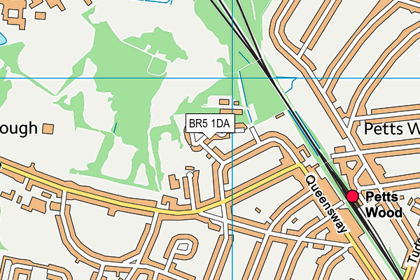 BR5 1DA map - OS VectorMap District (Ordnance Survey)