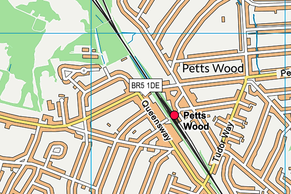 BR5 1DE map - OS VectorMap District (Ordnance Survey)